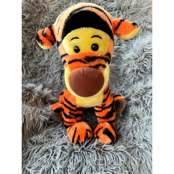 Disney Tigger Seated Plush Doll Stuffed Animal 12" Seated Smiling Tilted Head - Picture 2 of 10